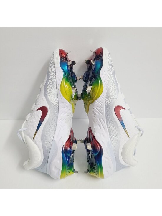 NEW Nike Alpha Huarache Elite 4 Low Baseball Cleats FD2745-106 Size 10 White main image 7